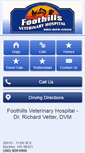 Mobile Screenshot of foothillsvethospital.com